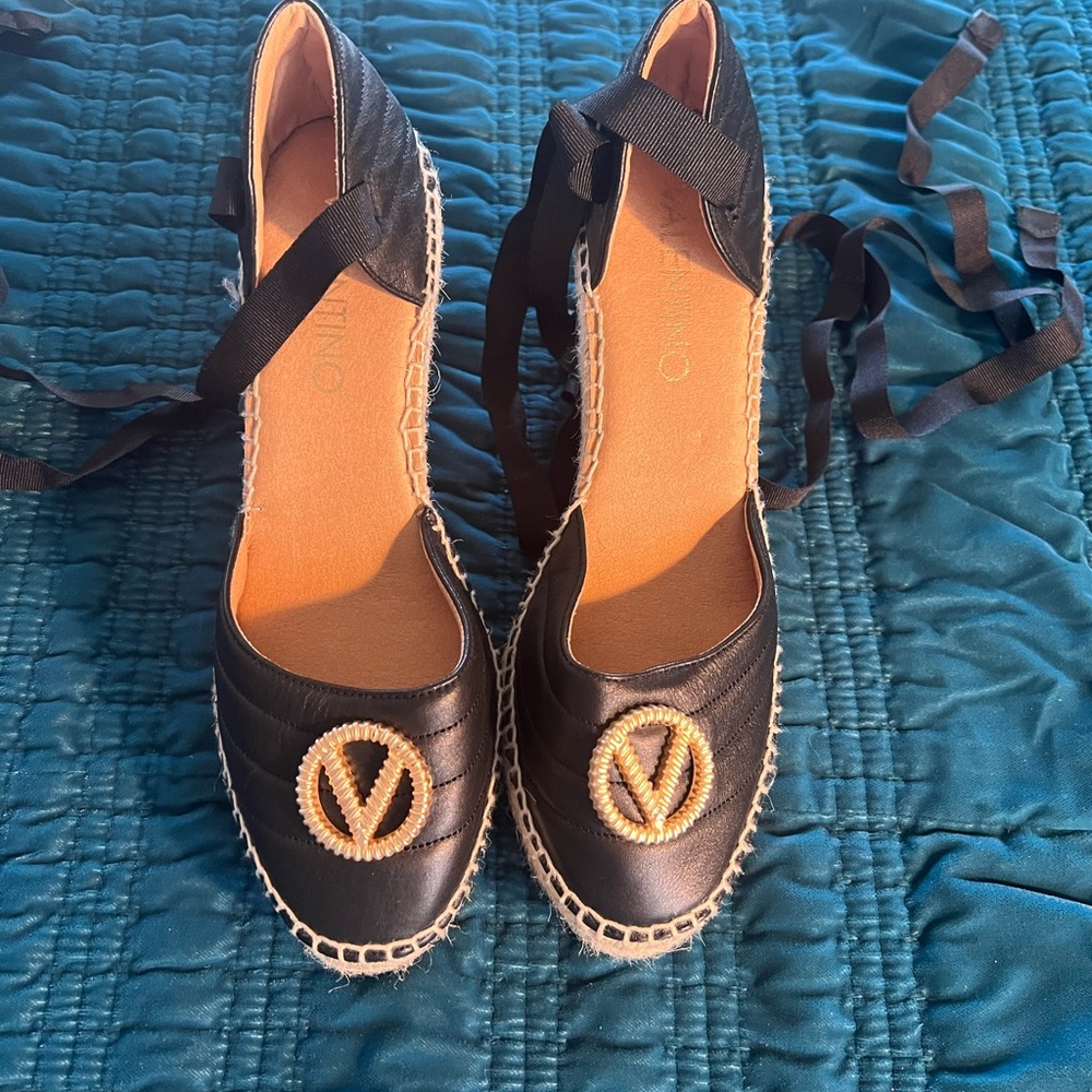 Valentino espadrilles 40 10 black